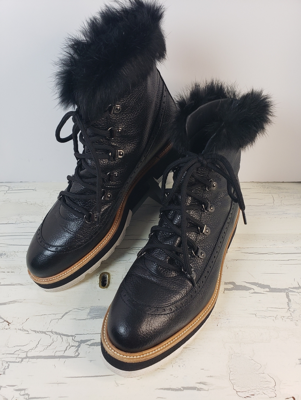 Napoleoni Italian Leather Boots in Black - Women's size 7